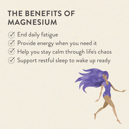 Discover the benefits of Bare Biology Magnesium Bisglycinate Capsules: reduce daily fatigue, boost energy, support calmness, restful sleep, and a healthy nervous system—all with easy absorption.